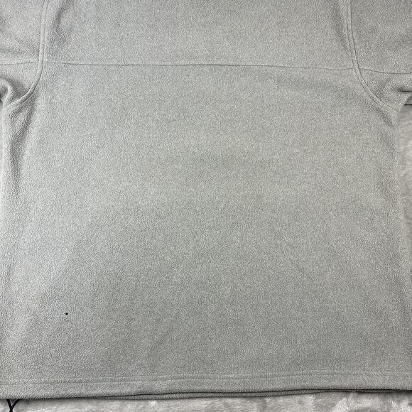 Vintage Chaps Men's Large Gray Spell Out Comfy Fleece Pullover 1/4 Zip Top - Picture 7 of 8